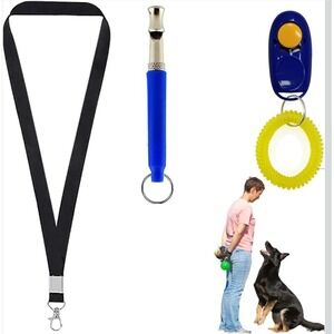 8 Dog Whistle and Clicker for Training Set, Adjustable Pitch Ultrasonic